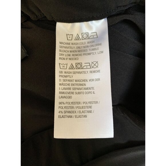 Dennis By Dennis Basso Womens Black Pants S Polyester & Spandex Made In China - Picture 5 of 5